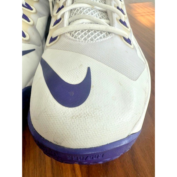 Nike Lebron Zoom VIII TB SIZE 16 White And Purple Sneakers Kicks 330/503 - Picture 4 of 16